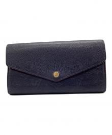 LOUIS VUITTON（ルイ ヴィトン）の古着「長財布 モノグラム・アンプラント」｜レッド×ネイビー
