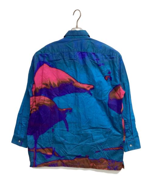 PAUL SMITH（ポールスミス）Paul Smith (ポールスミス) 長袖シャツ フォトグラフィックプリントシャツ ブルー×マルチカラー サイズ:Ｍの古着・服飾アイテム