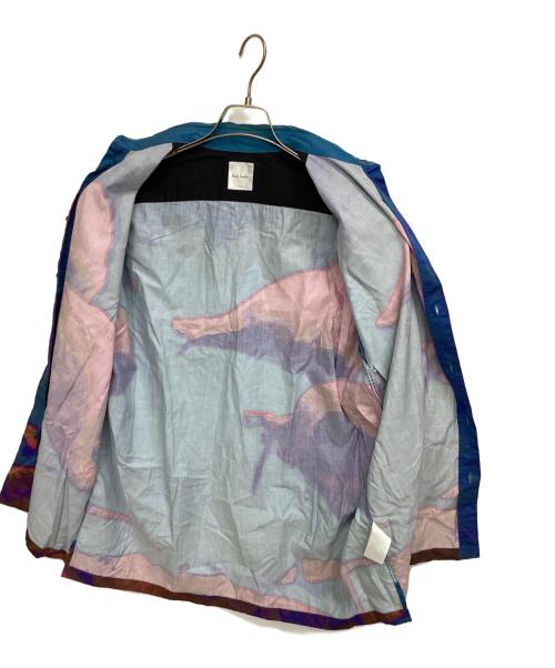 PAUL SMITH（ポールスミス）Paul Smith (ポールスミス) 長袖シャツ フォトグラフィックプリントシャツ ブルー×マルチカラー サイズ:Ｍの古着・服飾アイテム
