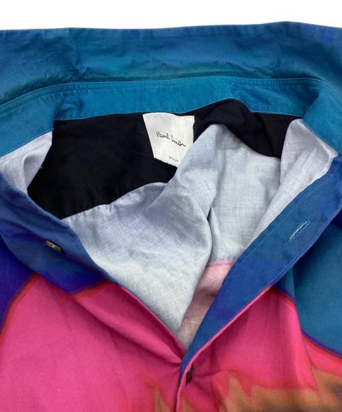 PAUL SMITH（ポールスミス）Paul Smith (ポールスミス) 長袖シャツ フォトグラフィックプリントシャツ ブルー×マルチカラー サイズ:Ｍの古着・服飾アイテム