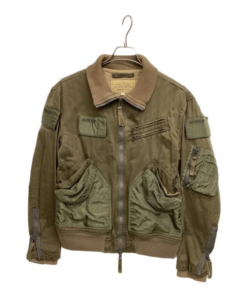 AVIREX（アヴィレックス）AVIREX (アヴィレックス) ドッキングジャケット カーキ サイズ:Ｌの古着・服飾アイテム