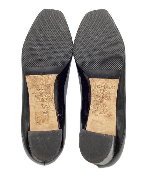 JIMMY CHOO（ジミーチュウ）JIMMY CHOO (ジミーチュウ) スクエアトゥーパンプス ブラック サイズ:不明の古着・服飾アイテム