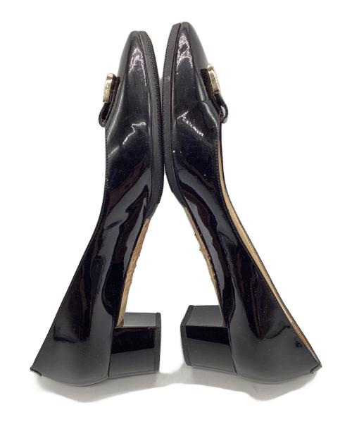 JIMMY CHOO（ジミーチュウ）JIMMY CHOO (ジミーチュウ) スクエアトゥーパンプス ブラック サイズ:不明の古着・服飾アイテム