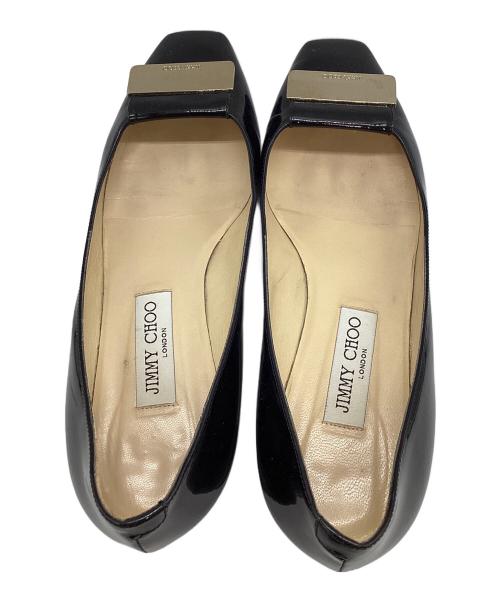 JIMMY CHOO（ジミーチュウ）JIMMY CHOO (ジミーチュウ) スクエアトゥーパンプス ブラック サイズ:不明の古着・服飾アイテム
