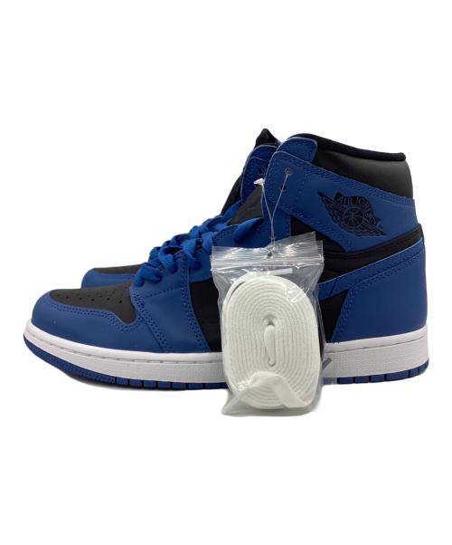 NIKE（ナイキ）NIKE (ナイキ) スニーカー AIR JORDAN 1 RETRO HIGH OG ブルー×ブラック サイズ:27cm 未使用品の古着・服飾アイテム