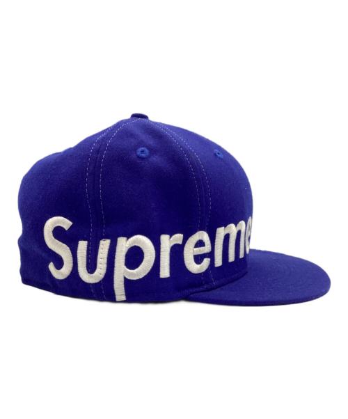 New Era（ニューエラ）New Era (ニューエラ) Supreme (シュプリーム) キャップ SIDE LOGO CAP ブルー サイズ:7 1/2の古着・服飾アイテム