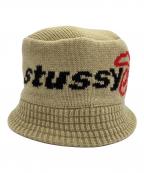 stussyステューシー）の古着「バケットハット」｜ベージュ