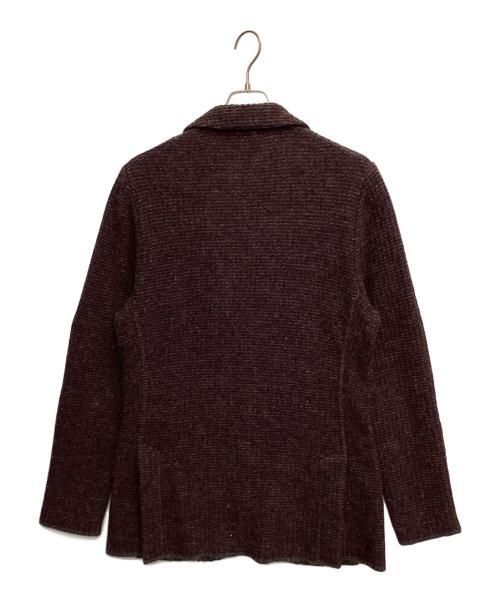 LARDINI（ラルディーニ）LARDINI (ラルディーニ) ニットジャケット ボルドー サイズ:Ｌの古着・服飾アイテム
