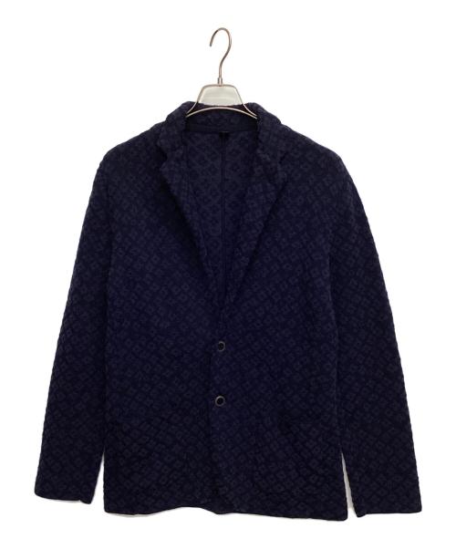 LARDINI（ラルディーニ）LARDINI (ラルディーニ) ニットジャケット ネイビー サイズ:Ｌの古着・服飾アイテム