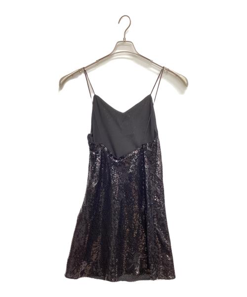 COACH（コーチ）COACH (コーチ) ノースリーブ・キャミソールワンピース SEQUIN SHORT CAMI DRESS ブラック サイズ:4 未使用品の古着・服飾アイテム