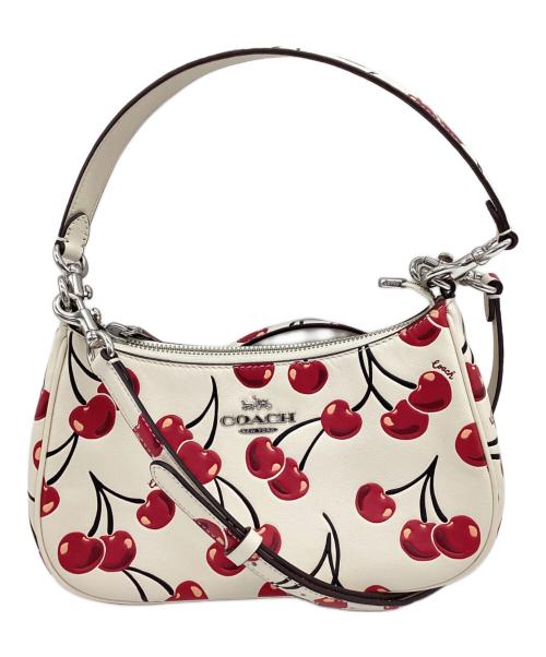 COACH（コーチ）COACH (コーチ) ショルダーバッグ ベージュ×レッドの古着・服飾アイテム