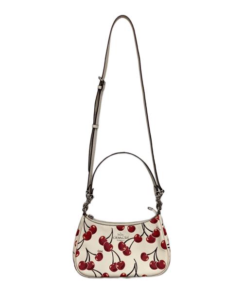 COACH（コーチ）COACH (コーチ) ショルダーバッグ ベージュ×レッドの古着・服飾アイテム