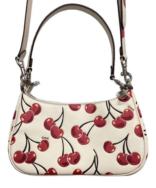 COACH（コーチ）COACH (コーチ) ショルダーバッグ ベージュ×レッドの古着・服飾アイテム