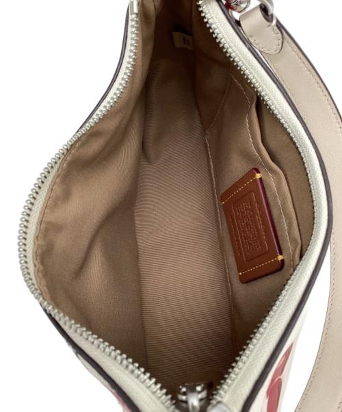 COACH（コーチ）COACH (コーチ) ショルダーバッグ ベージュ×レッドの古着・服飾アイテム