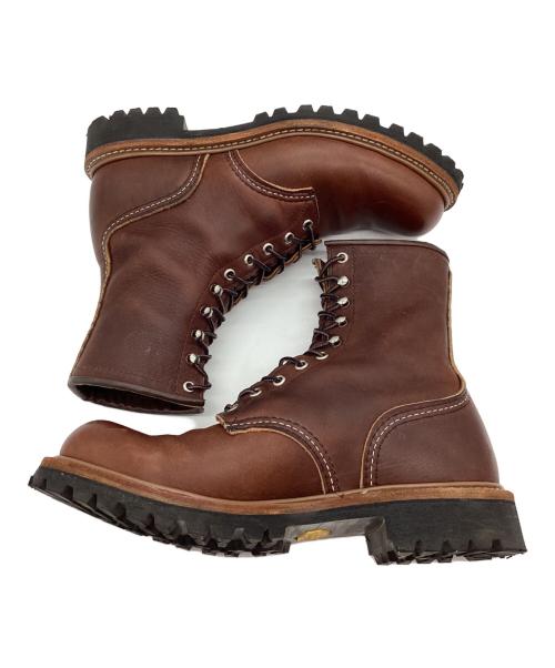 RED WING（レッドウィング）RED WING (レッドウィング) ブーツ 8-inch Logger (Non-Steel Toe) ブラウン サイズ:26.5の古着・服飾アイテム