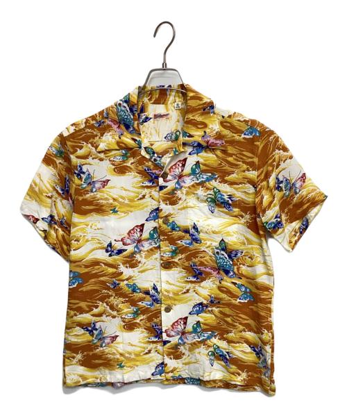 Sun Surf（サンサーフ）SUN SURF (サンサーフ) アロハシャツ ホワイト×ブラウン サイズ:Sの古着・服飾アイテム