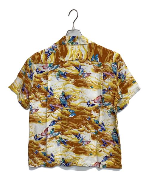 Sun Surf（サンサーフ）SUN SURF (サンサーフ) アロハシャツ ホワイト×ブラウン サイズ:Sの古着・服飾アイテム