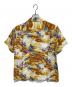SUN SURF (サンサーフ) アロハシャツ ホワイト×ブラウン サイズ:S：12000円