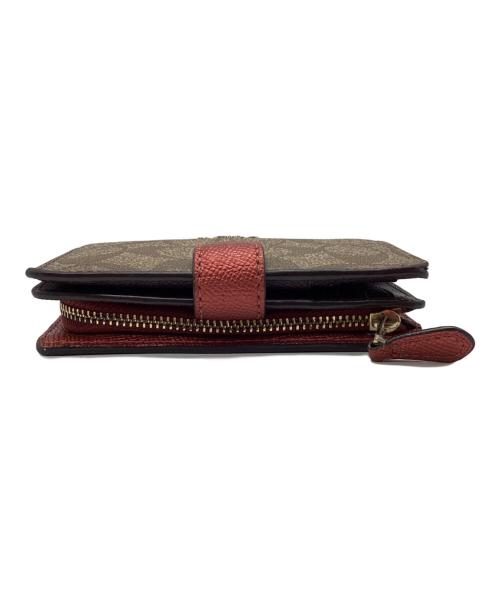 COACH（コーチ）COACH (コーチ) 2つ折り財布 シグネチャー ブラウン×ピンクの古着・服飾アイテム
