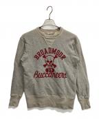 WAREHOUSEウエアハウス）の古着「クルーネックスウェット」｜グレー×レッド