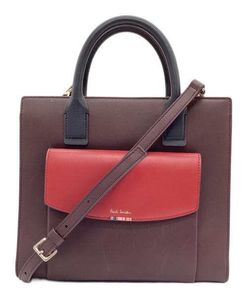 PAUL SMITH（ポールスミス）Paul Smith (ポールスミス) ハンドバッグ ボルドーの古着・服飾アイテム