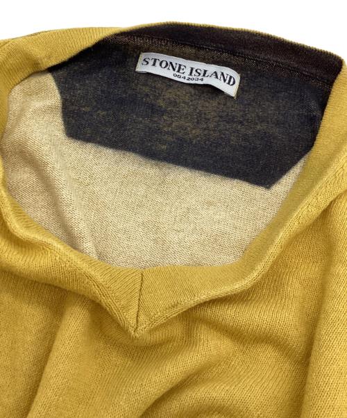 STONE ISLAND（ストーンアイランド）STONE ISLAND (ストーンアイランド) 薄手ニット イエロー サイズ:XLの古着・服飾アイテム