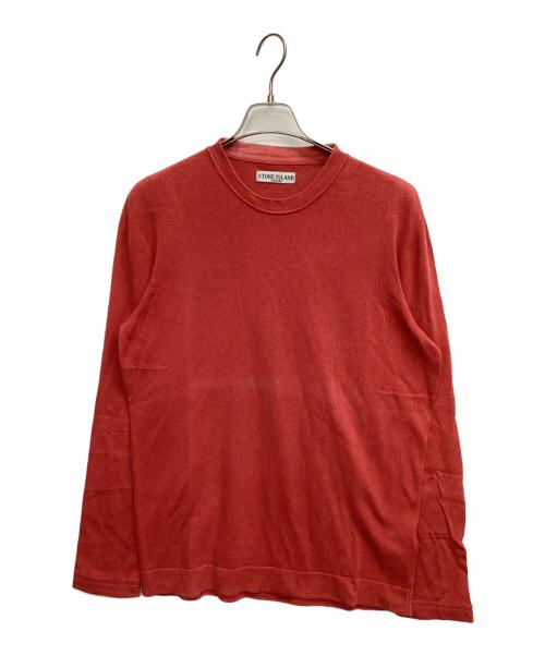 STONE ISLAND（ストーンアイランド）STONE ISLAND (ストーンアイランド) 薄手ニット レッド サイズ:XLの古着・服飾アイテム
