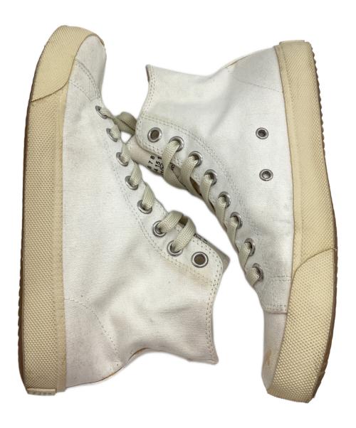 Maison Margiela（メゾンマルジェラ）Maison Margiela (メゾンマルジェラ) 足袋ハイカットスニーカー アイボリー×ホワイト サイズ:38の古着・服飾アイテム