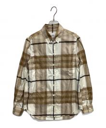 BURBERRY（バーバリー）の古着「長袖シャツ」｜ベージュ×ホワイト