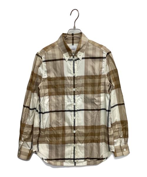 BURBERRY（バーバリー）BURBERRY (バーバリー) 長袖シャツ ベージュ×ホワイト サイズ:36の古着・服飾アイテム