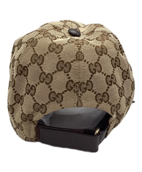 GUCCI（グッチ）GUCCI (グッチ) ベースボールキャップ GGキャンバス ベージュ サイズ:Lの古着・服飾アイテム