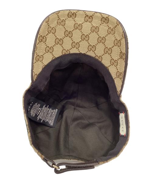 GUCCI（グッチ）GUCCI (グッチ) ベースボールキャップ GGキャンバス ベージュ サイズ:Lの古着・服飾アイテム