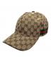 GUCCI（グッチ）の古着「ベースボールキャップ GGキャンバス」｜ベージュ