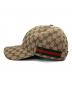 GUCCI (グッチ) ベースボールキャップ GGキャンバス ベージュ サイズ:L：30000円