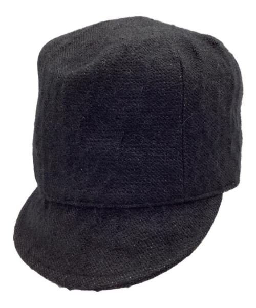 yohji yamamoto+noir（ヨウジヤマモトプリュスノアール）yohji yamamoto+Noir (ヨウジヤマモトプリュスノアール) 帽子 ブラックの古着・服飾アイテム
