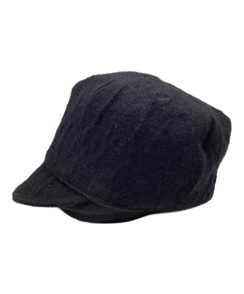 yohji yamamoto+noir（ヨウジヤマモトプリュスノアール）yohji yamamoto+Noir (ヨウジヤマモトプリュスノアール) 帽子 ブラックの古着・服飾アイテム