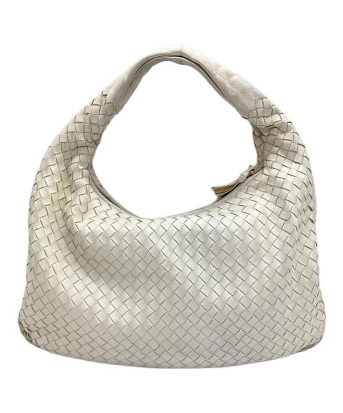 BOTTEGA VENETA（ボッテガベネタ）BOTTEGA VENETA (ボッテガベネタ) ホーボーバッグ イントレチャート ホワイトの古着・服飾アイテム