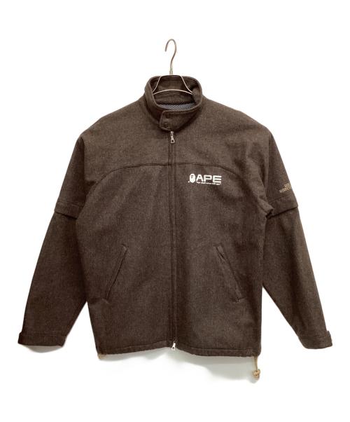 A BATHING APE（アベイシングエイプ）A BATHING APE (アベイシングエイプ) ウールジャケット GORE WINDSTOPPER ダークブラウン サイズ:Lの古着・服飾アイテム