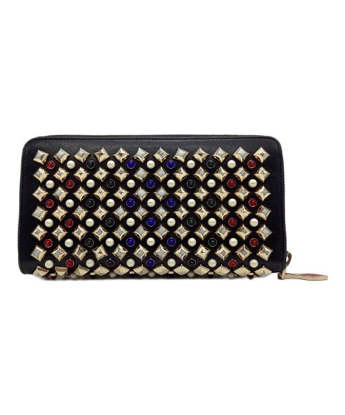 Christian Louboutin（クリスチャン・ルブタン）Christian Louboutin (クリスチャン・ルブタン) 長財布 ラウンドファスナー ブラックの古着・服飾アイテム