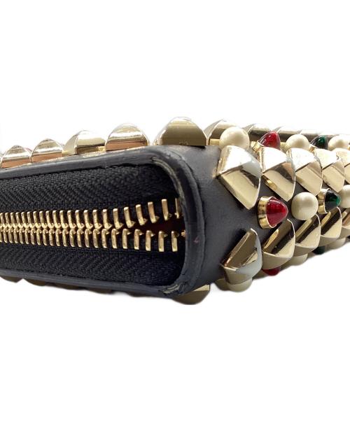 Christian Louboutin（クリスチャン・ルブタン）Christian Louboutin (クリスチャン・ルブタン) 長財布 ラウンドファスナー ブラックの古着・服飾アイテム