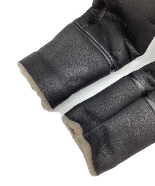 Cinquanta（チンクワンタ）Cinquanta (チンクワンタ) ムートンジャケット B-3 LIGHT JACKET イタリア製 グレー×ブラック サイズ:48の古着・服飾アイテム
