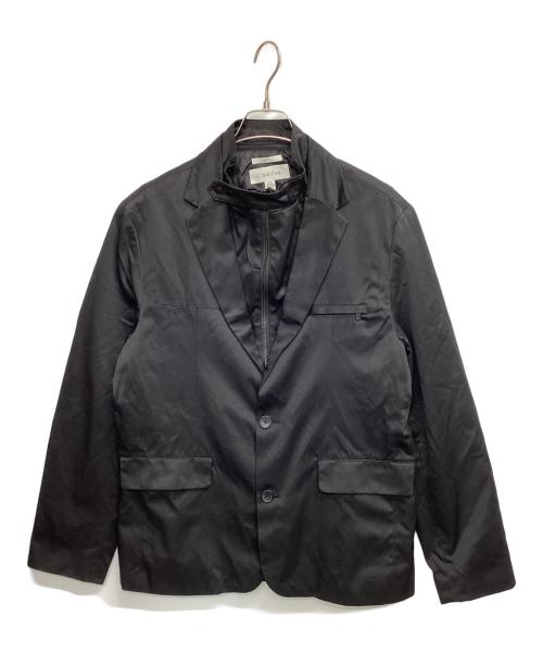 Calvin Klein（カルバンクライン）Calvin Klein (カルバンクライン) ジップテーラードジャケット ブラック サイズ:Lの古着・服飾アイテム