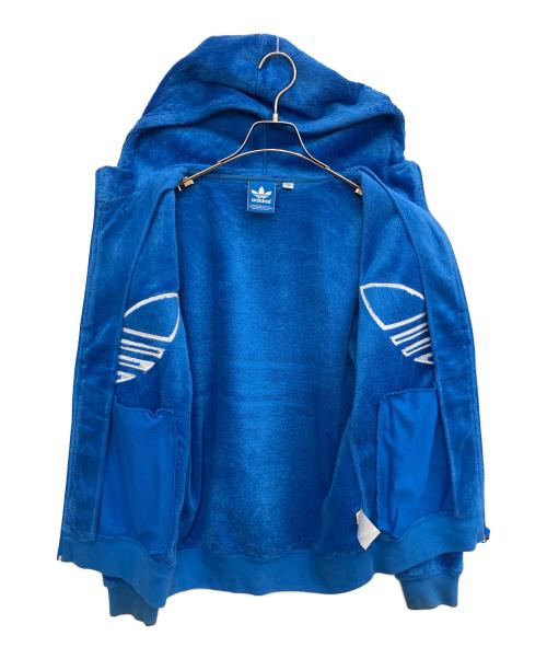 adidas（アディダス）adidas (アディダス) フリースパーカージャケット ブルー サイズ:SIZE XSの古着・服飾アイテム
