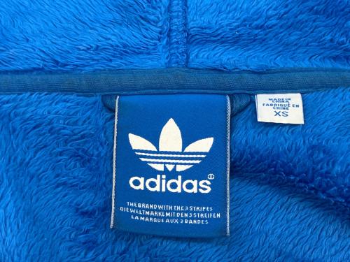 adidas（アディダス）adidas (アディダス) フリースパーカージャケット ブルー サイズ:SIZE XSの古着・服飾アイテム