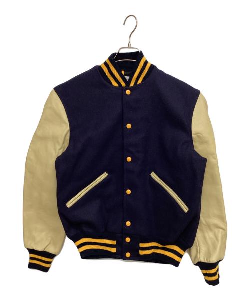 DeLong（デロング）DeLong (デロング) スタジャン ネイビー×ベージュ サイズ:38の古着・服飾アイテム