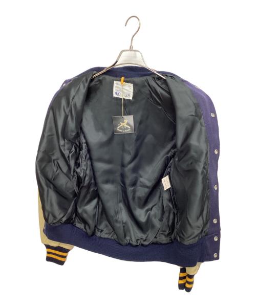 DeLong（デロング）DeLong (デロング) スタジャン ネイビー×ベージュ サイズ:38の古着・服飾アイテム