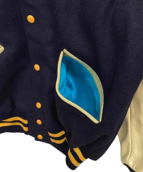 DeLong（デロング）DeLong (デロング) スタジャン ネイビー×ベージュ サイズ:38の古着・服飾アイテム