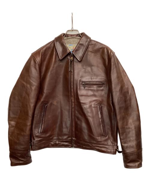 Aero LEATHER（エアロレザー）Aero LEATHER (エアロレザー) レザージャケット HIGHWAYMAN ブラウン サイズ:SIZE 38の古着・服飾アイテム