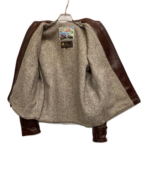 Aero LEATHER（エアロレザー）Aero LEATHER (エアロレザー) レザージャケット HIGHWAYMAN ブラウン サイズ:SIZE 38の古着・服飾アイテム