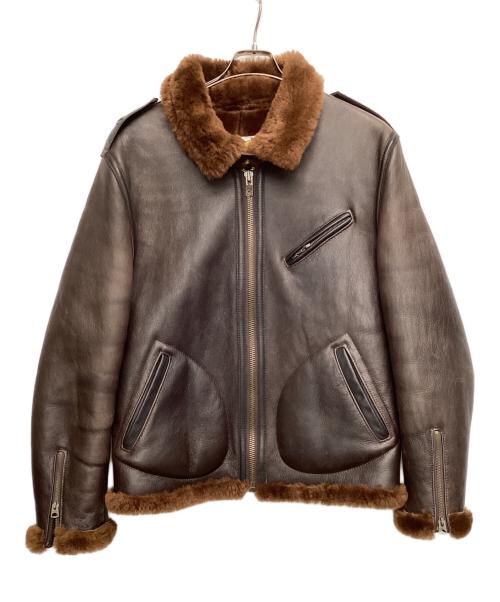 Schott（ショット）Schott (ショット) SHEEPSKIN ONESTAR JACKET ブラウン サイズ:Ｌの古着・服飾アイテム